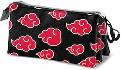 Karactermania Naruto Clouds Pencil Case with 3 Compartments Red