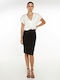 Toi&Moi Pencil High Waist Midi Skirt in Black color