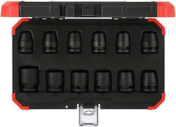 Gedore Nüsse Pneumatisch Sechskant mit Vierkant-Antrieb 1/2" Set 12Stück