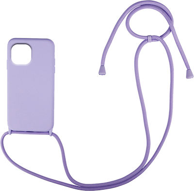 Sonique CarryHang Coperta din spate Silicon 0.5mm cu Brățară Lila (Galaxy A03)