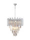 Eko Light Madison Πολυέλαιος 9xE14 Ø45cm με Κρύσταλλα Διάφανος ML5991