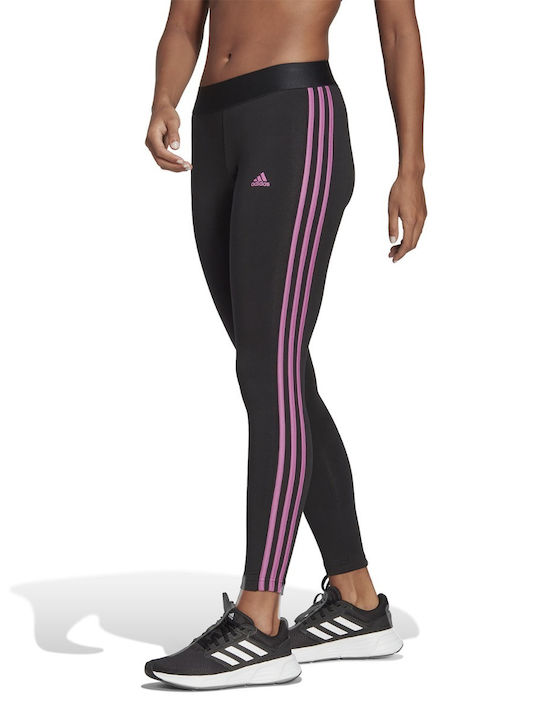Adidas Performance 3-Stripes Training Γυναικείο Μακρύ Κολάν Μαύρο