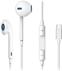 Devia EM048 Earbuds Handsfree με Βύσμα USB-C Λευκό Devia EM048 Earbuds Handsfree με Βύσμα USB-C Λευκό