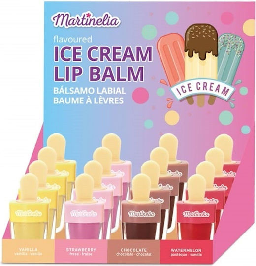 Martinelia Lip Balm Ice Cream Vanilla Strawberry Chocolate Watermelon (Various Designs) 1pc