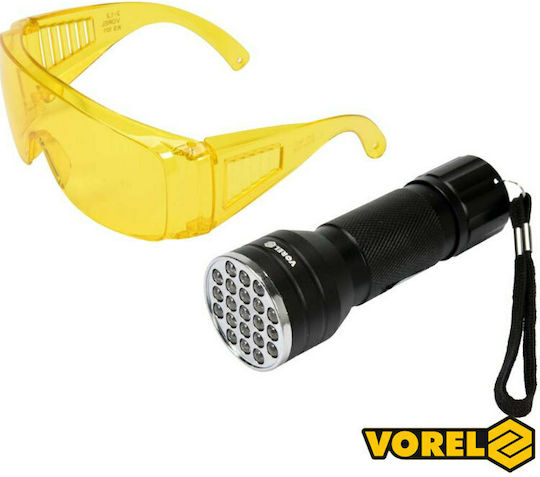 Vorel Flashlight LED UV Black