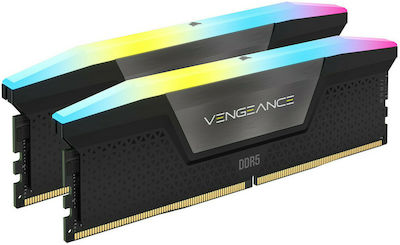Corsair Vengeance 32GB DDR5 RAM cu 2 module (2x16GB) și Viteză 6000 pentru Desktop