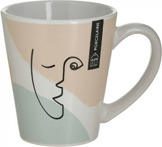 Click Becher aus Porzellan Salmon / Green