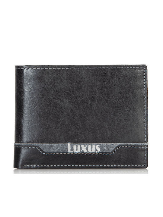 Luxus Δερμάτινο Ανδρικό Πορτοφόλι Μαύρο