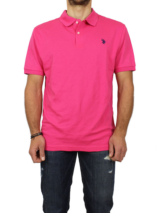 U.S. Polo Assn. Men's Short Sleeve Blouse Polo Fuchsia