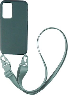 Sonique Carryhang Liquid Strap Back Cover Silicone 0.5mm with Strap Dark Green (Galaxy A33 5G)