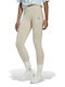 Allover Print Women's Long Training Legging High Waisted Beige