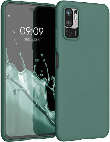 KWmobile Umschlag Rückseite Silikon Forest Green (Redmi Note 10 5G / Poco M3 Pro)