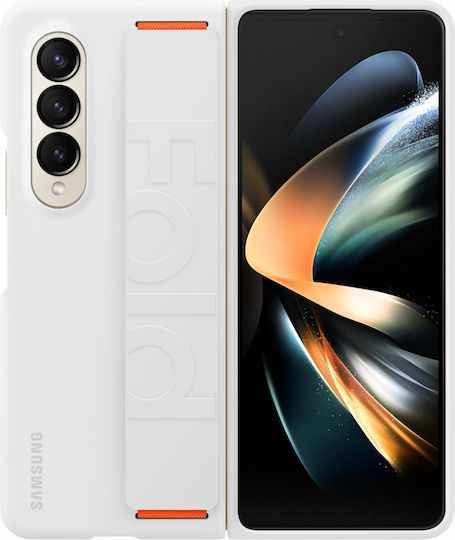 Samsung Silicone Grip Cover Umschlag Rückseite Silikon Weiß (Galaxy Z Fold4)