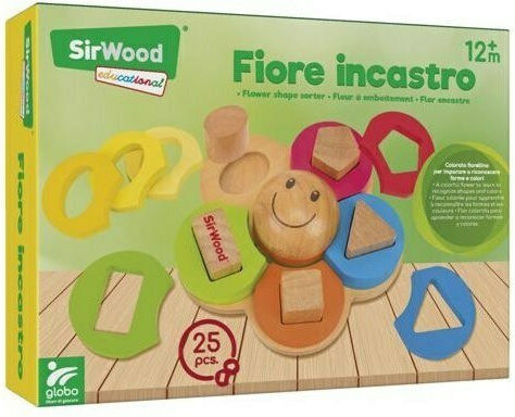 Globo Shape Sorting Toy Geometric Shapes Stacking made of Wood for 12++ Months