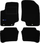 Velgum Set of Front and Rear Mats 4pcs from Carpet for Hyundai i20 (I) Black