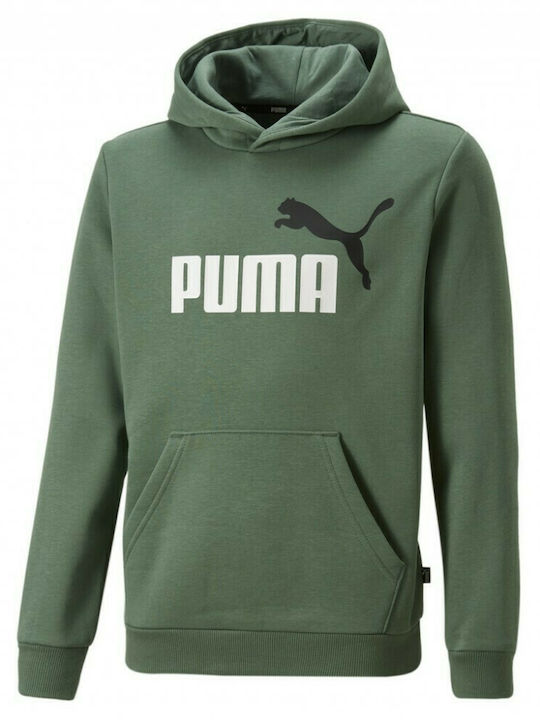 Puma Kids Sweatshirt with Hood and Pocket Green...