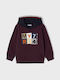 Mayoral Kids Sweatshirt with Hood Burgundy