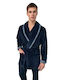 Vamp Men's Winter Fleece Pajama Robe Blue