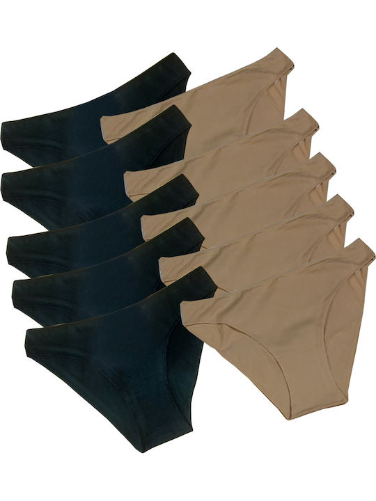 Women's Slip Beige/Black MultiPack