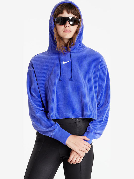 Nike Γυναικείο Crop Top Βελούδινο Μακρυμάνικο μ...