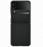 Samsung Flap Back Cover Δερμάτινο Μαύρο (Galaxy Z Flip4)