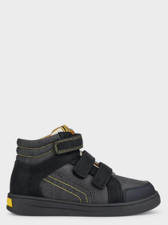 Mayoral Παιδικά Sneakers High με Σκρατς Μαύρα