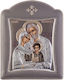 Slevori Εικόνα Heilige Familie Silber 6x8cm