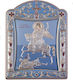 Slevori Εικόνα Heiliger Demetrios Metall 6x8cm