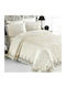 Saray Home Romantic Velvet Double Blanket 230x245cm Ivory