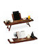 Navaris Rectangle Bed tray Wooden with Handle In Brown Colour 47685.04 1pcs
