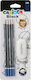 Carioca Pencil HB Set with Eraser Black 4pcs C