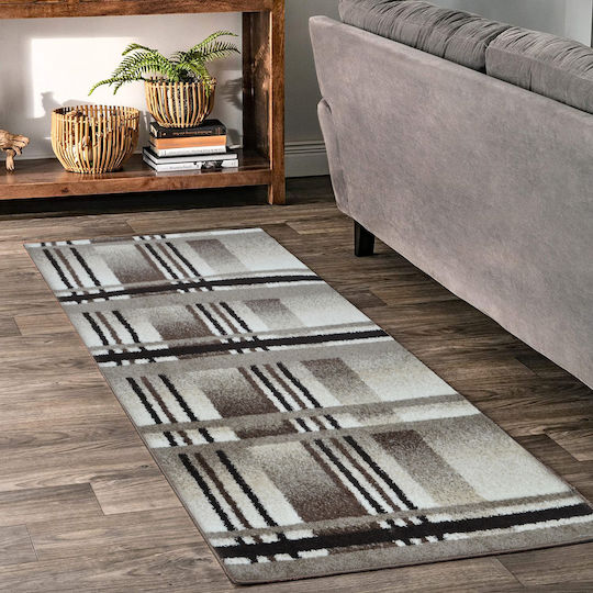 Saray Home Geometric Сет Съвременни Спалня килими Кафяв N9044-DBR-SET 3бр