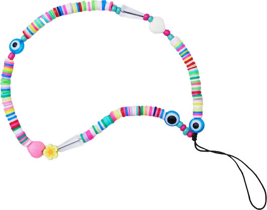 Hurtel Lanyard Pendant String Beads Pattern 1 Λουράκι Λαιμού για Κινητά Πολύχρωμο