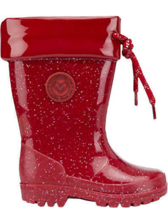 Παιδικές Γαλότσες Glitter Rot