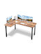 Corner Desk Wooden 155.4x110x76.2cm