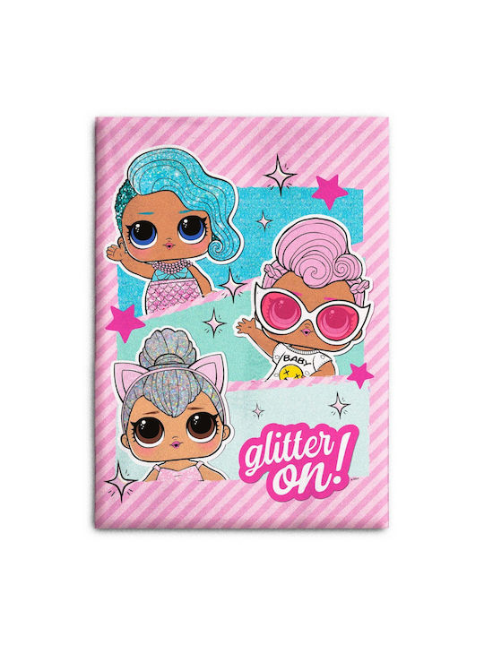 Aymax Blanket Cot LOL Surprise Glitter On Fleece Pink 100x140cm