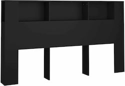 vidaXL Μαξιλάρι για Κεφαλαρι Ξύλινο Μαύρο 180x1...