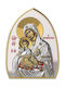 Slevori 6.7x9 Heilige Ikone Kinder Amulett mit der Jungfrau Maria aus Silber 284037