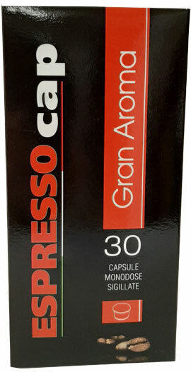 Espressocap Kapseln Espresso Gran Aroma Kompatibel mit Maschine Espressokappe 30Mützen