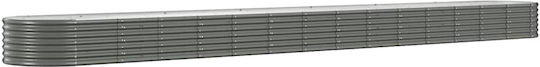 vidaXL Planter Box Metallic Gray 620x80x36cm.