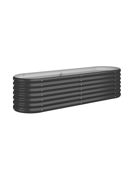 vidaXL Planter Box Metal Cărbune de lemn 152x40...