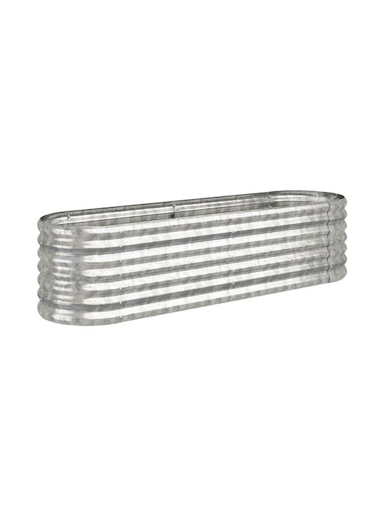 vidaXL Planter Box Metal Silver 152x40x36cm.