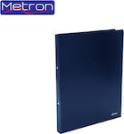 Metron Clipboard with 2 Rings for Paper A4 Blue