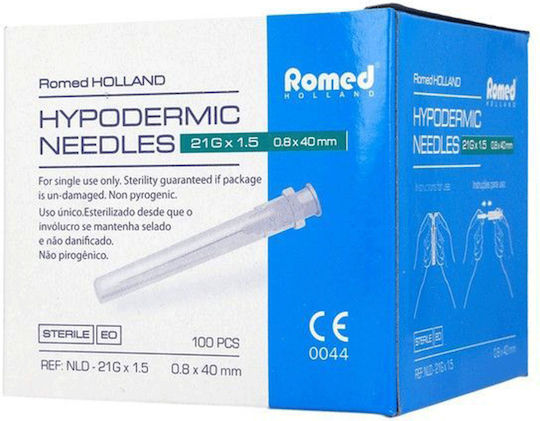 Romed Βελόνες Πράσινο 21G x 1,5mm 100τμχ