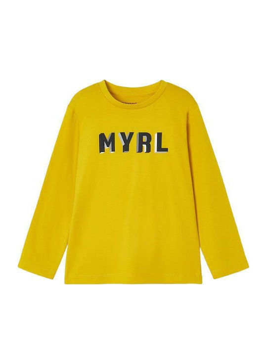 Mayoral Kids' Shirt Long Sleeve Yellow