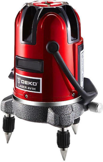 Deko Γραμμικό Αλφάδι Laser Κόκκινης Δέσμης 1.5V με Εύρος Εργασίας 10m