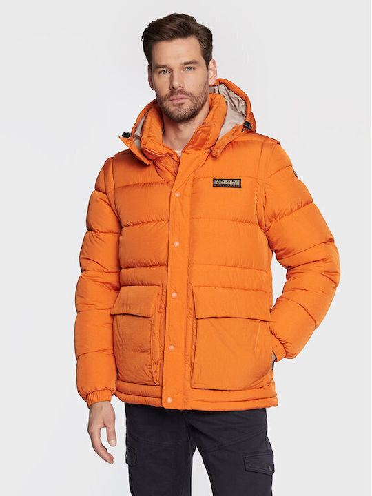 Napapijri A-Chairlift Winter Jacke Puffer Orange NP0A4GLQ-AA3