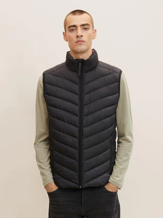 Tom Tailor Ärmellos Jacke Puffer Schwarz