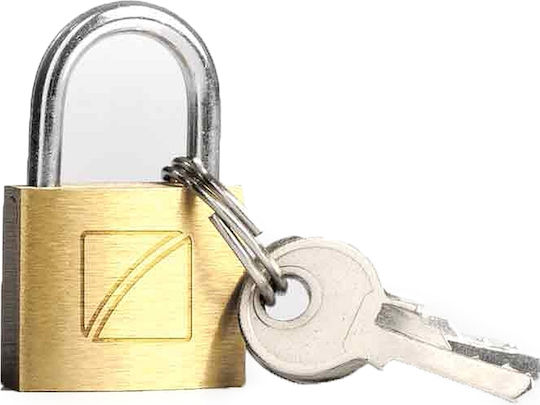 Travel Blue Padlock Brass with Key 10mm Blue 1pcs
