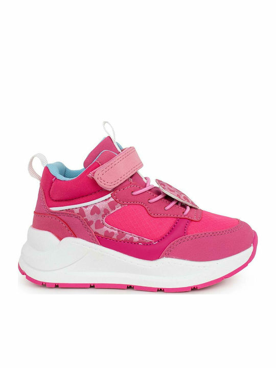 Kids Sneakers High Anatomic with Scratch Fuchsia